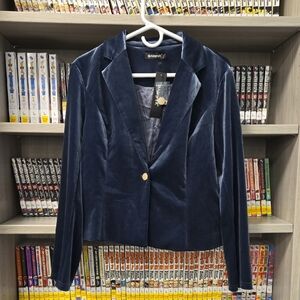 Allegra K Velvet Crop Blazer NWT